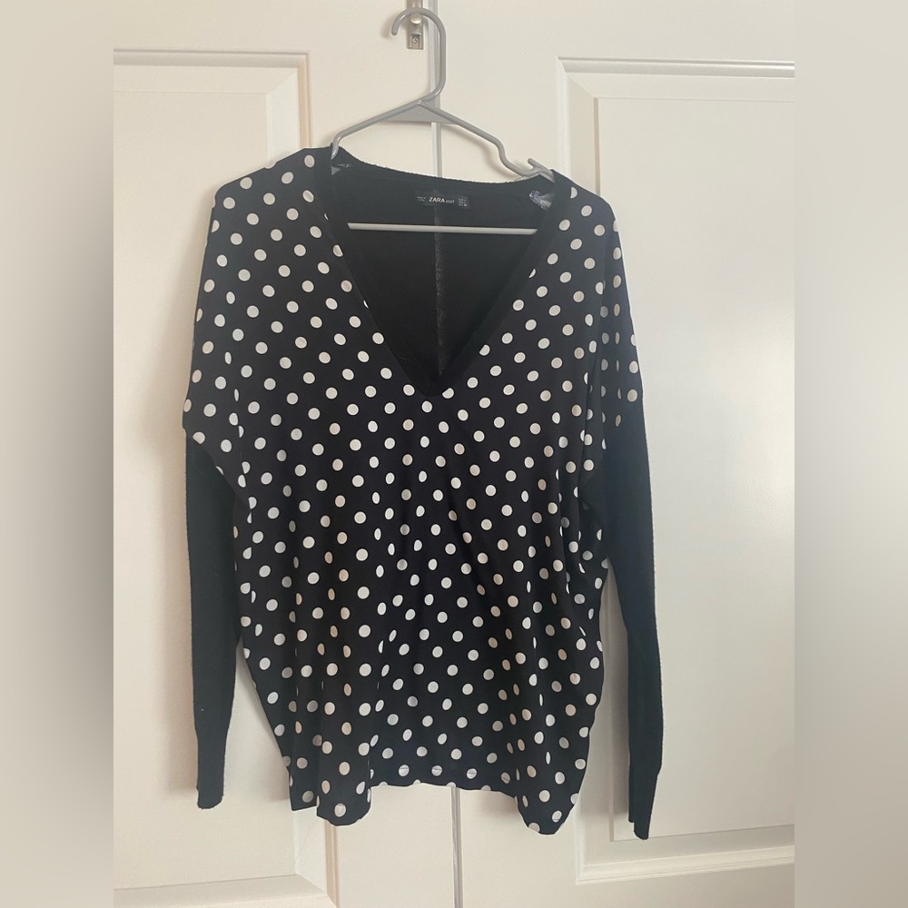 Zara Polka Dot Knit Longsleeve